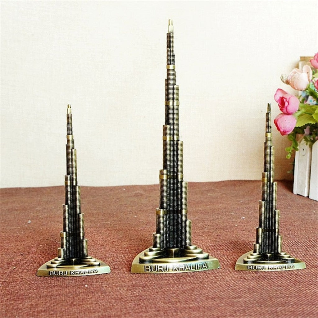 FunkyDecors Burj Khalifa Tallest Building Tower Collectible Statue Metal Showpiece Figurines