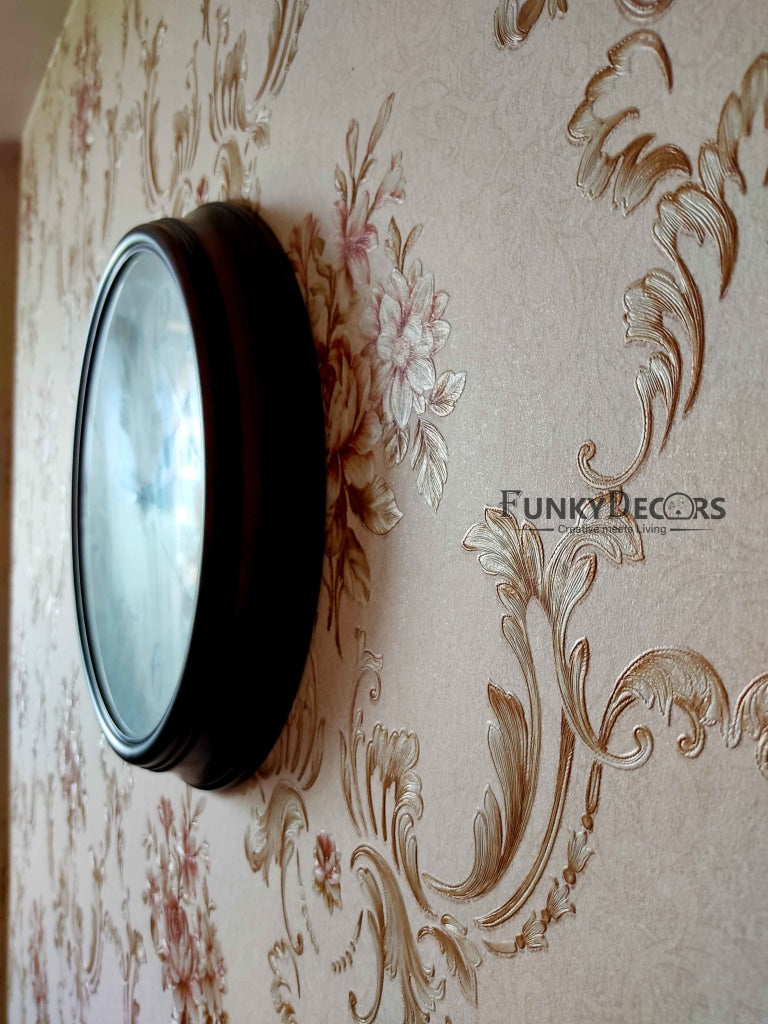 Funkytradition Classic Brown White Wall Clock Watch Decor For Home Office And Gifts 35 Cm Tall
