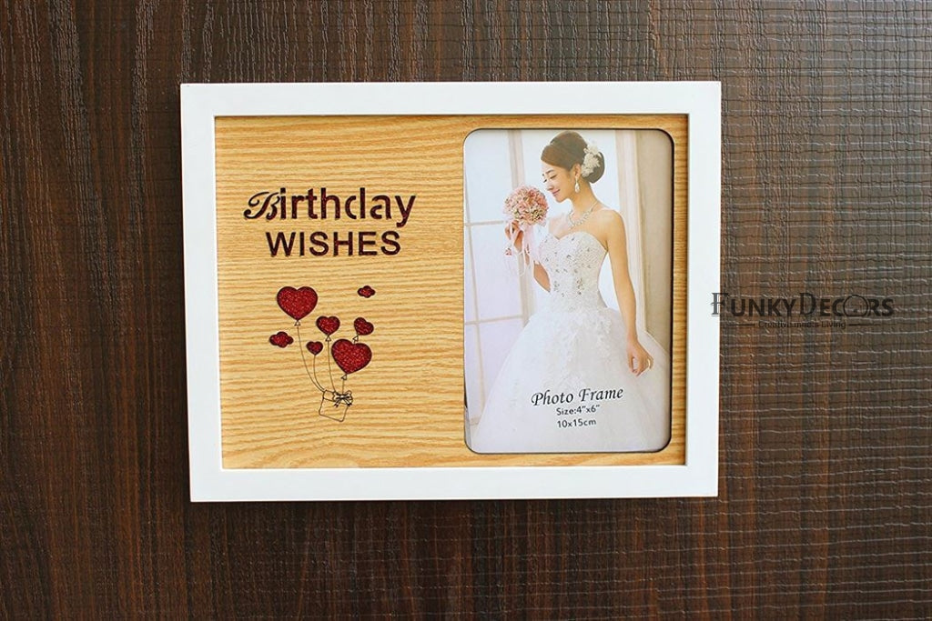 FunkyTradition Designer Birthday Table Photo Frame for Home Office Decor and Anniversary Valentines Birthday Gifts