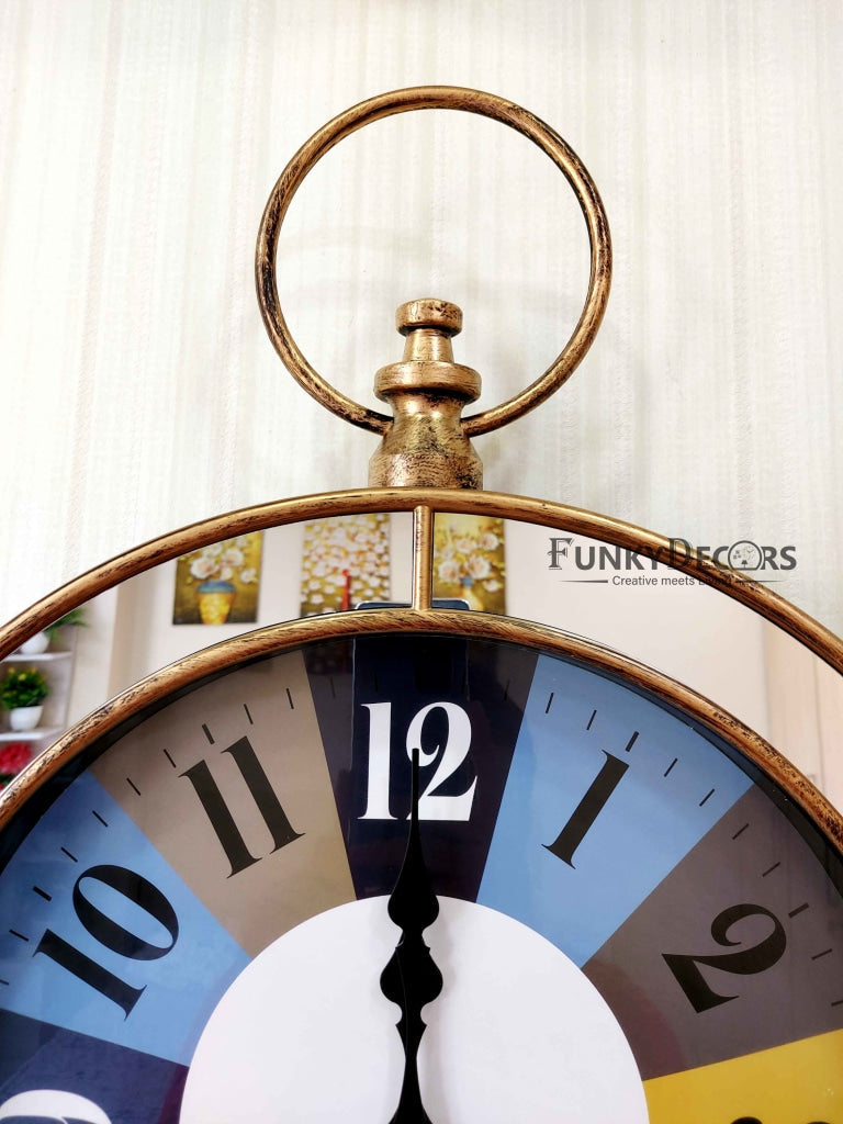 FunkyDecors Designer Mirror Wall Clock Watch Décor For Home Office Decor And Gifts 60 Cm Tall