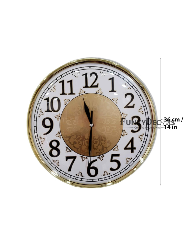 FunkyDecors Designer Wall Clock Watch Decor For Home Office And Gifts 36 Cm Tall Clocks