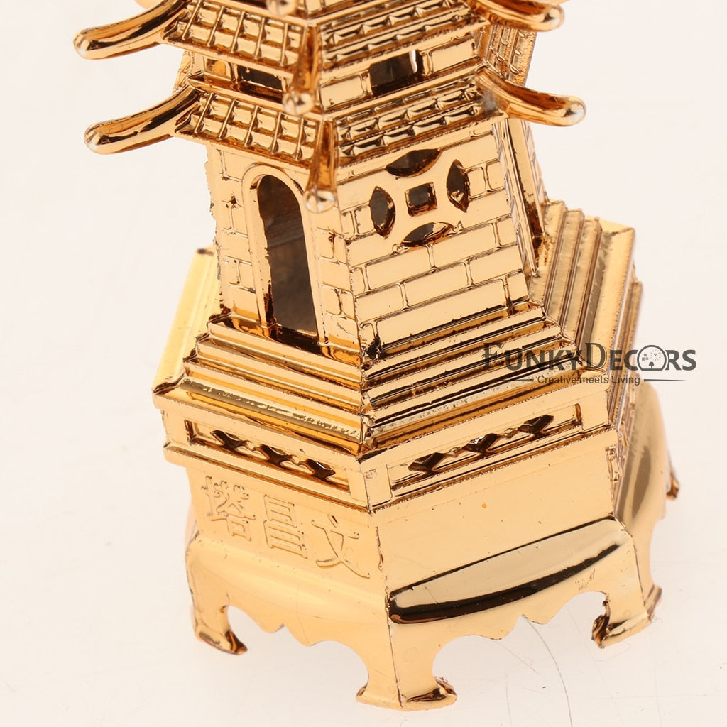 FunkyDecors Feng Shui Sanshiv Education Tower ( Pagoda ) Showpiece For Success And Happiness