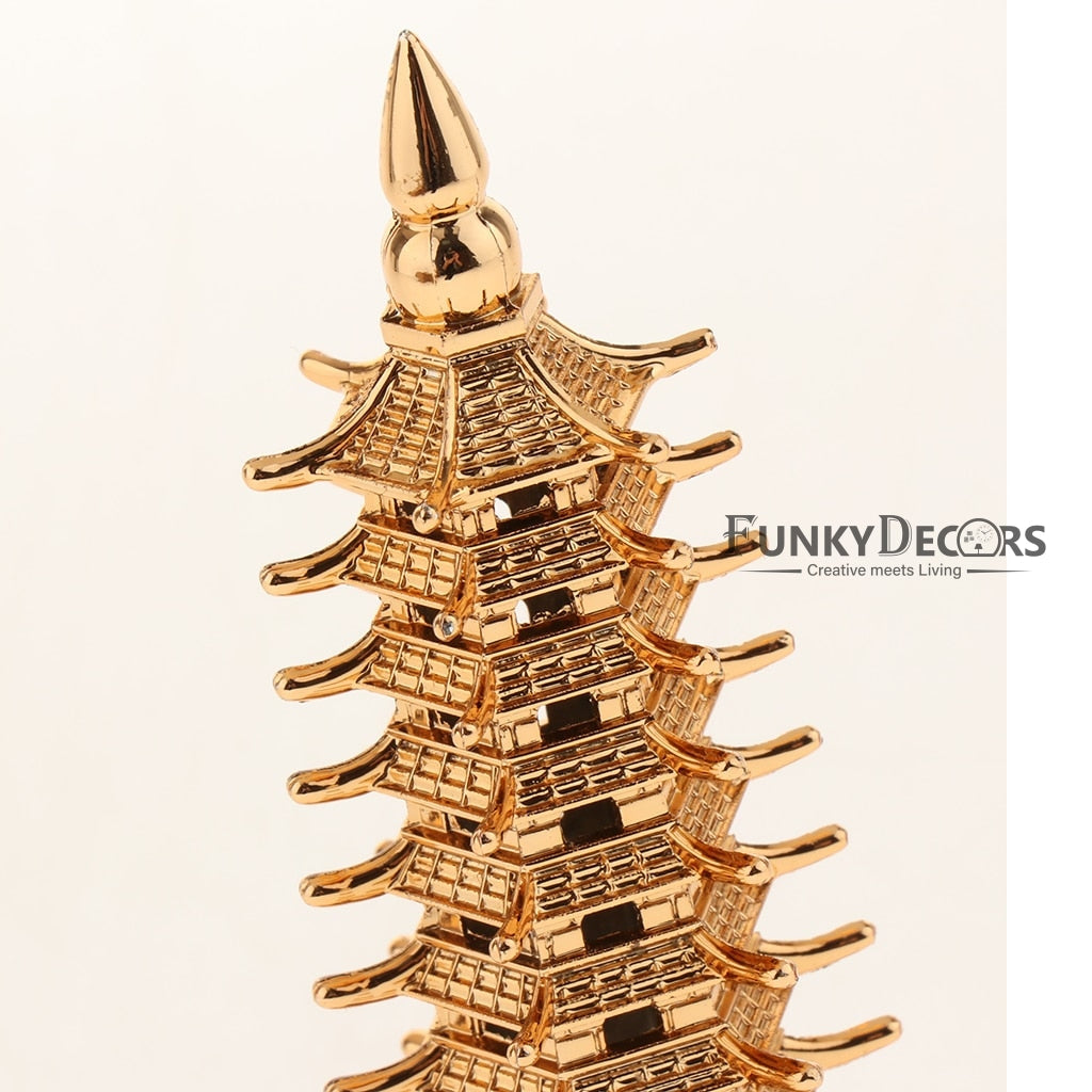 FunkyDecors Feng Shui Sanshiv Education Tower ( Pagoda ) Showpiece For Success And Happiness