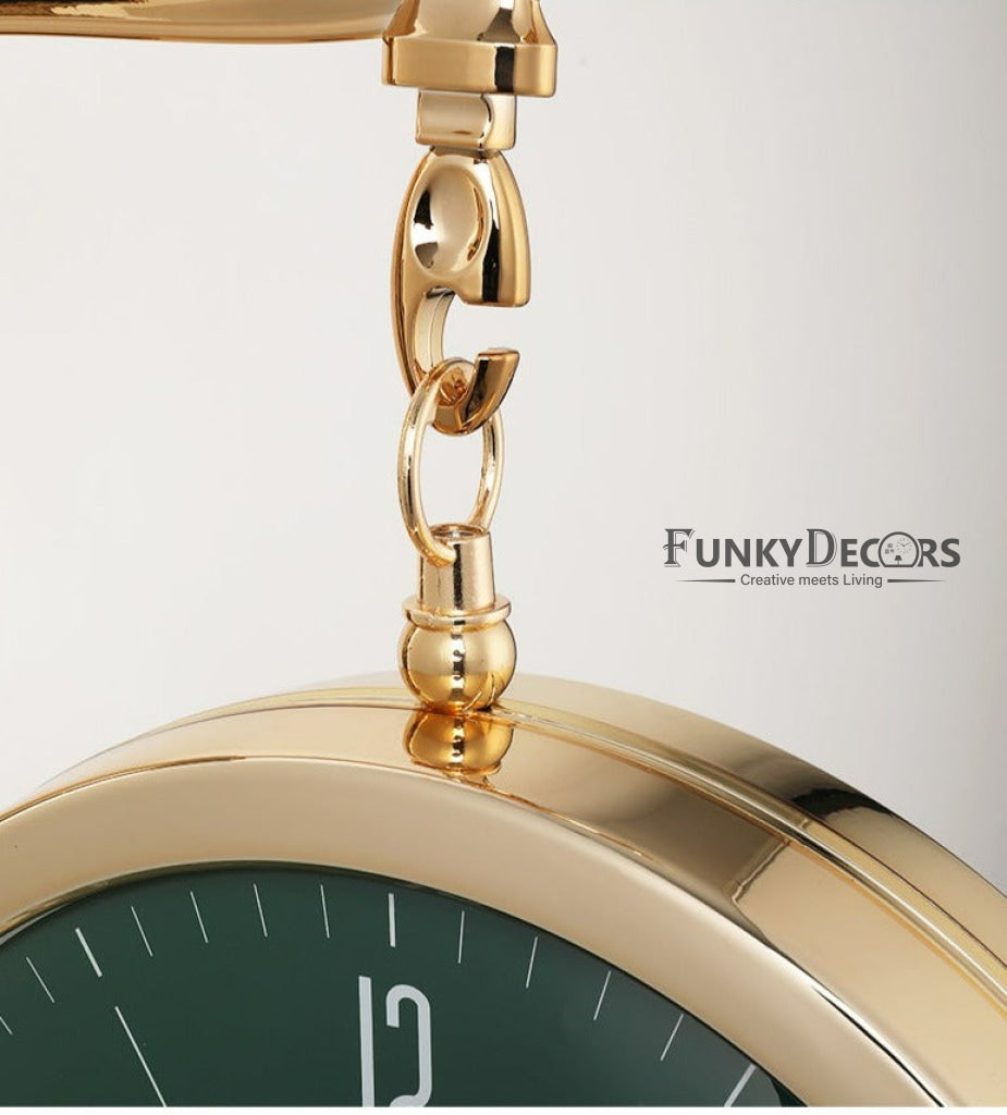 FunkyDecors Luxury Look Sparrow Golden Green And Black Round Wall Hanging Double Sided 2 Faces