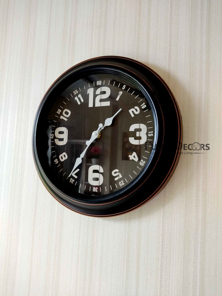 Funkytradition Minimal Big Font Wall Clock Watch Decor For Home Office And Gifts 30 Cm 35 Tall