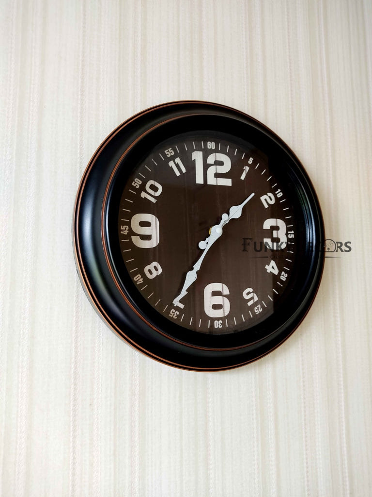 Funkytradition Minimal Big Font Wall Clock Watch Decor For Home Office And Gifts 30 Cm 35 Tall