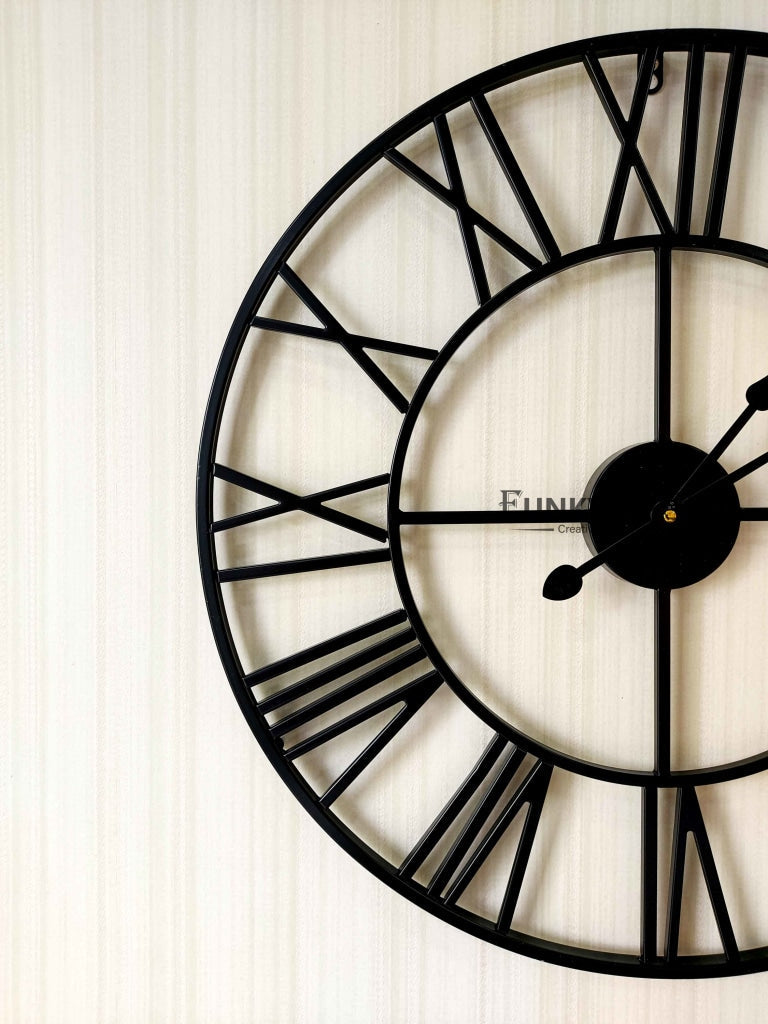FunkyDecors Minimal Design Metal Wall Clock Watch Décor For Home Office Decor And Gifts 42 Cm