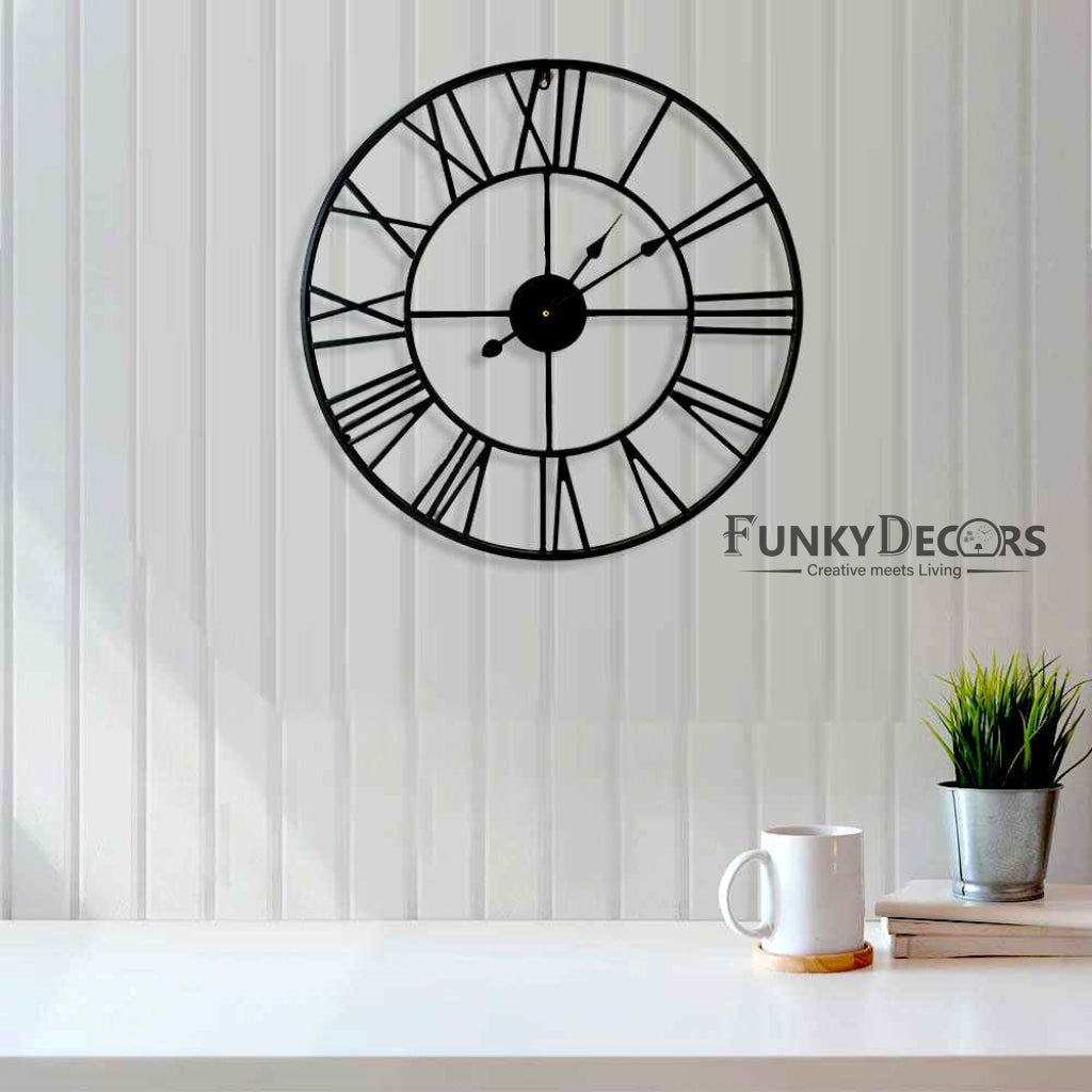 FunkyDecors Minimal Design Metal Wall Clock Watch Décor For Home Office Decor And Gifts 62 Cm