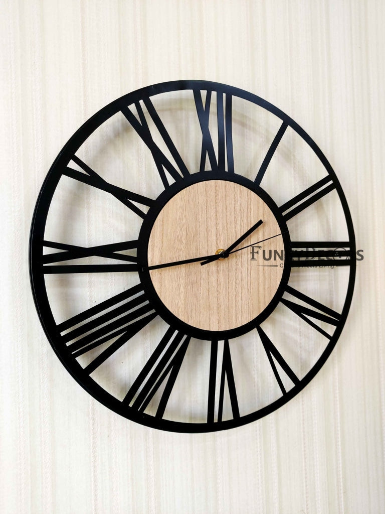 FunkyDecors Minimal Metal Wall Clock Watch Decor For Home Office And Gifts Clocks