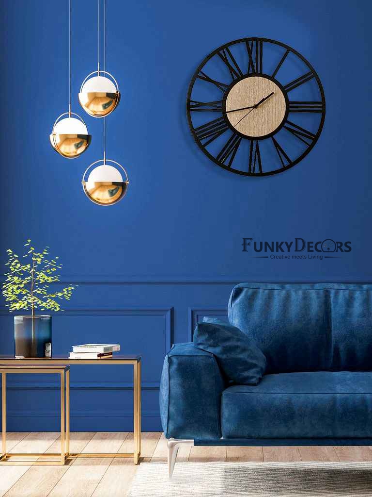 FunkyDecors Minimal Metal Wall Clock Watch Decor For Home Office And Gifts Clocks