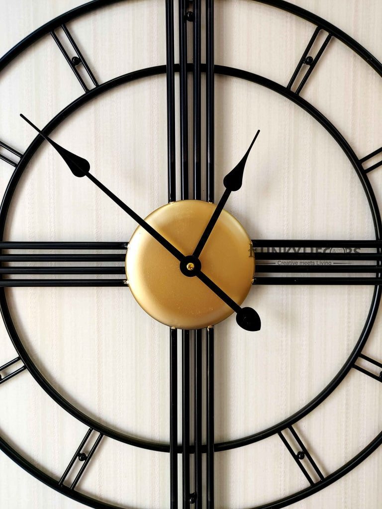 Funkytradition Minimal Pencil Design Metal Wall Clock Watch Decor For Home Office And Gifts Clocks