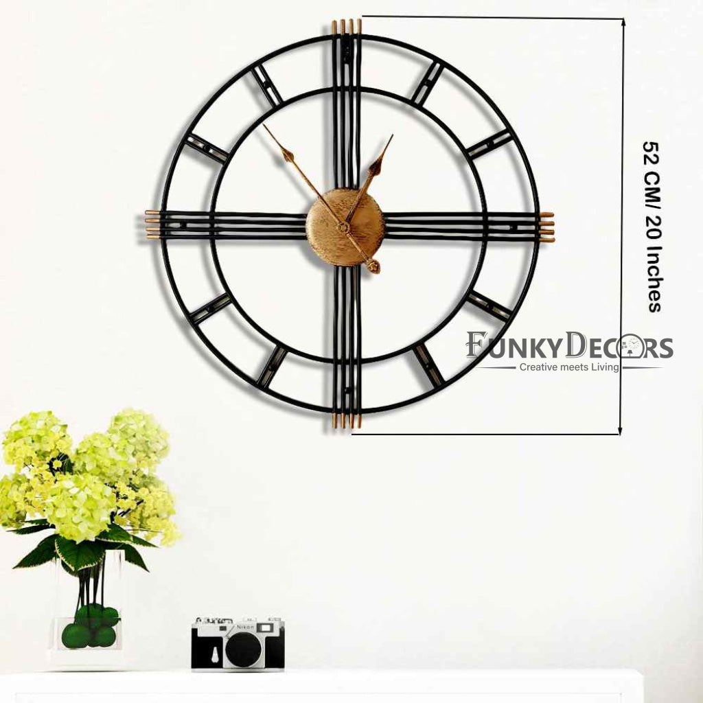 Funkytradition Minimal Pencil Design Metal Wall Clock Watch Decor For Home Office And Gifts Clocks