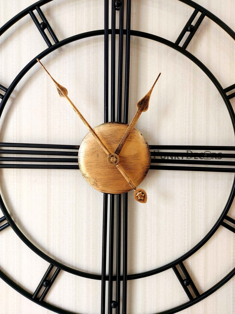 Funkytradition Minimal Pencil Design Metal Wall Clock Watch Decor For Home Office And Gifts Clocks