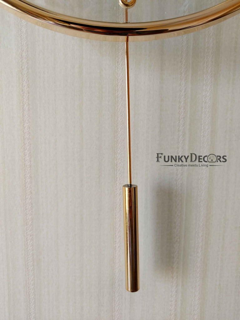 FunkyDecors Multicolor Minimal Transparent Reindeer Pendulum Wall Clock Watch Decor For Home