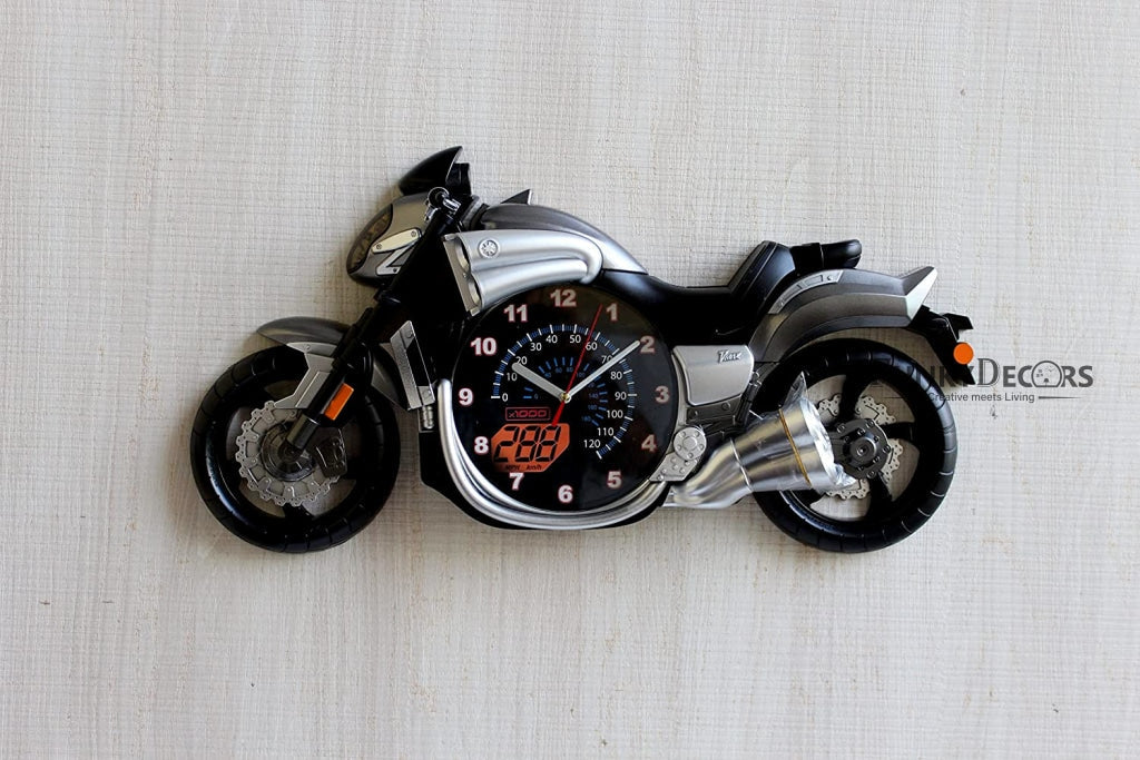 Funkytradition Multicolored Attractive Motorcycle Bike Kids Room Wall Clock Clocks