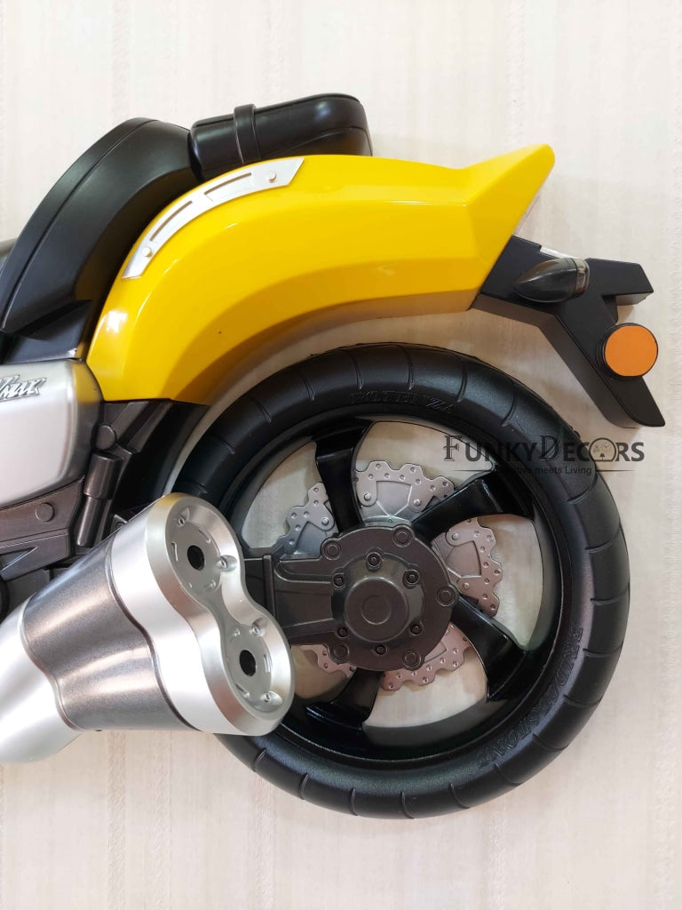 Funkytradition Multicolored Attractive Motorcycle Bike Kids Room Wall Clock Clocks