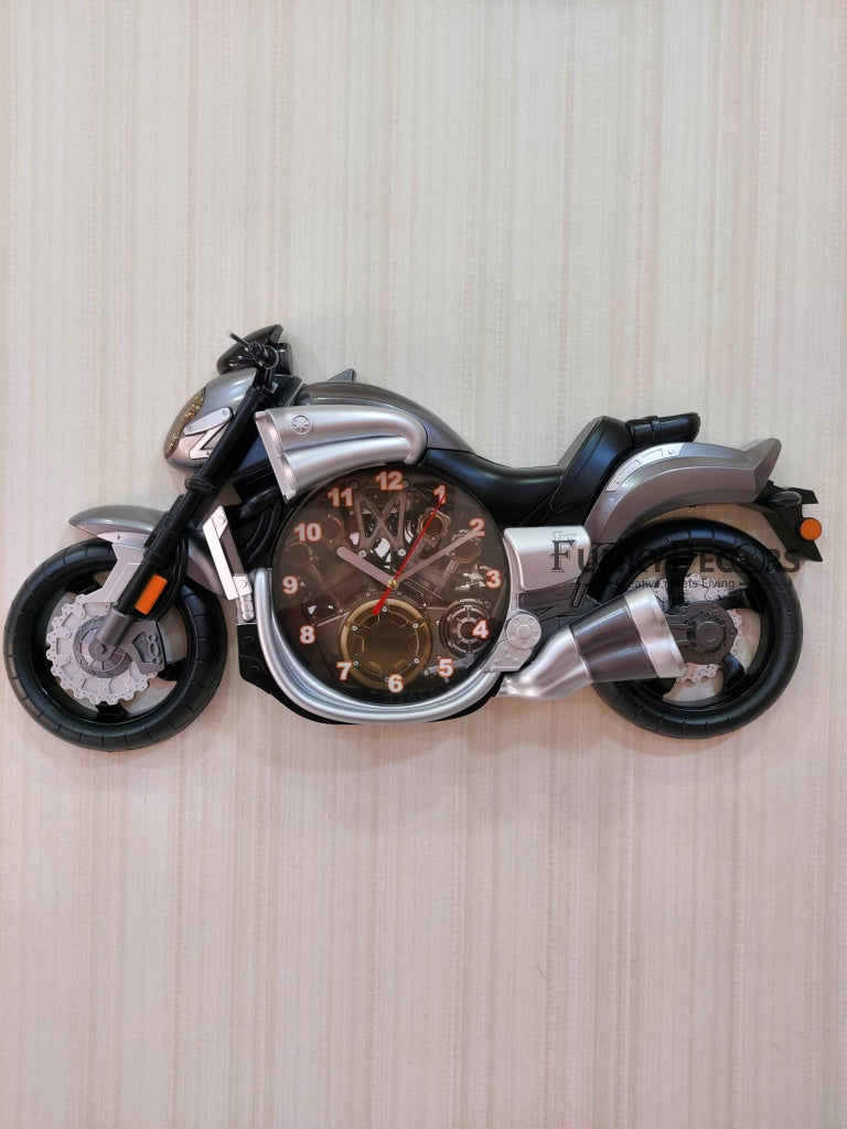 FunkyDecors Multicolored Attractive Motorcycle Bike Kids Room Wall Clock Clocks