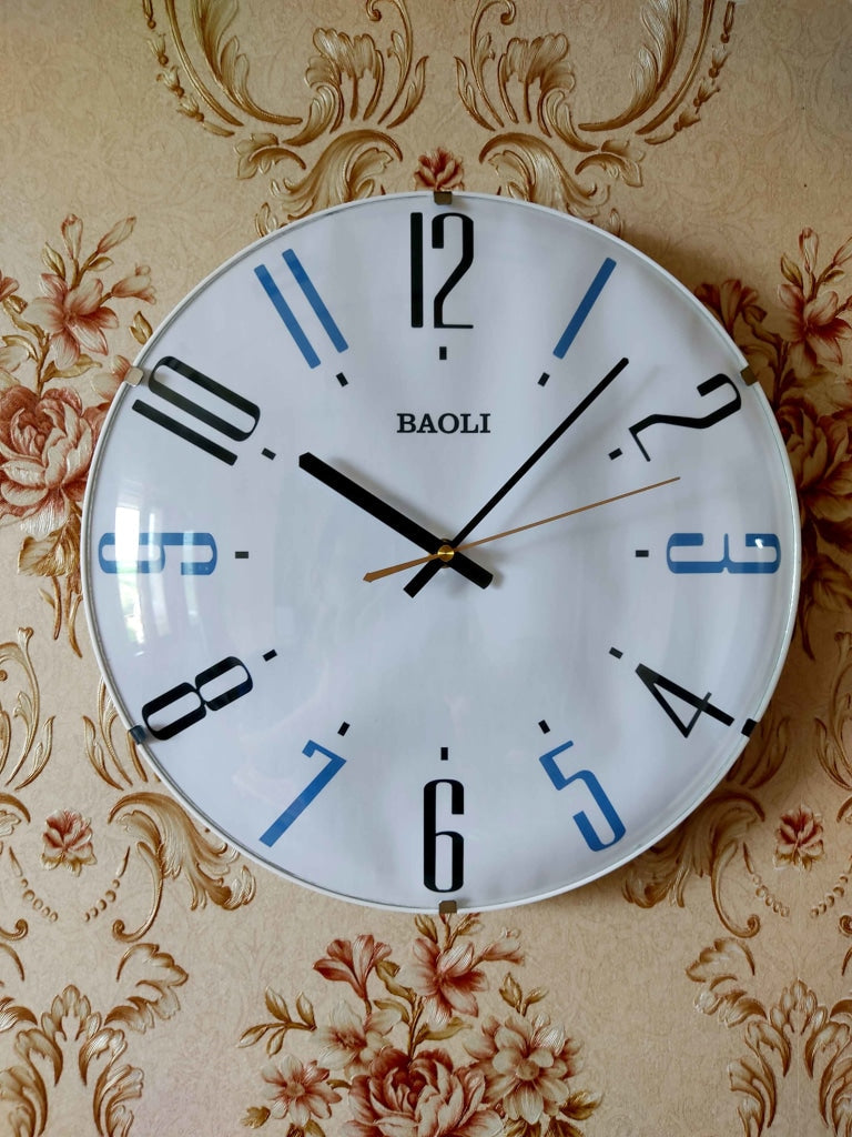 Funkytradition Rimless Minimal Glass Wall Clock Watch Decor For Home Office And Gifts 33 Cm Tall
