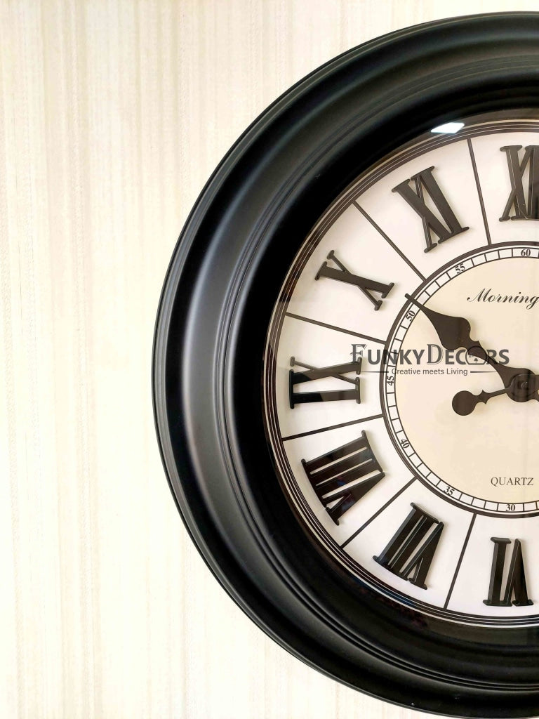 FunkyDecors Royal Designer Big Font Roman Wall Clock Watch Decor For Home Office And Gifts 55 Cm
