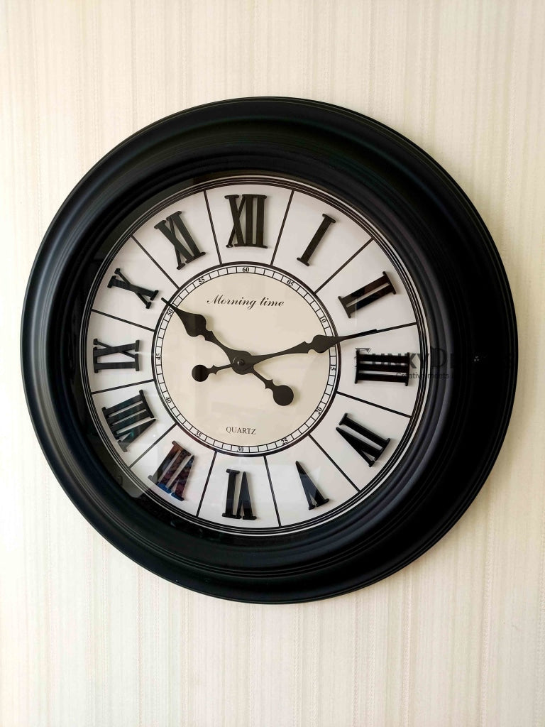 FunkyDecors Royal Designer Big Font Roman Wall Clock Watch Decor For Home Office And Gifts 55 Cm
