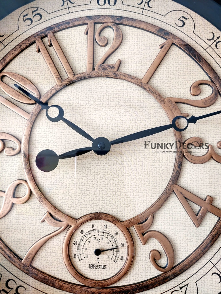 Funkytradition Royal Designer Big Font Wall Clock Watch Decor For Home Office And Gifts 40 Cm Tall