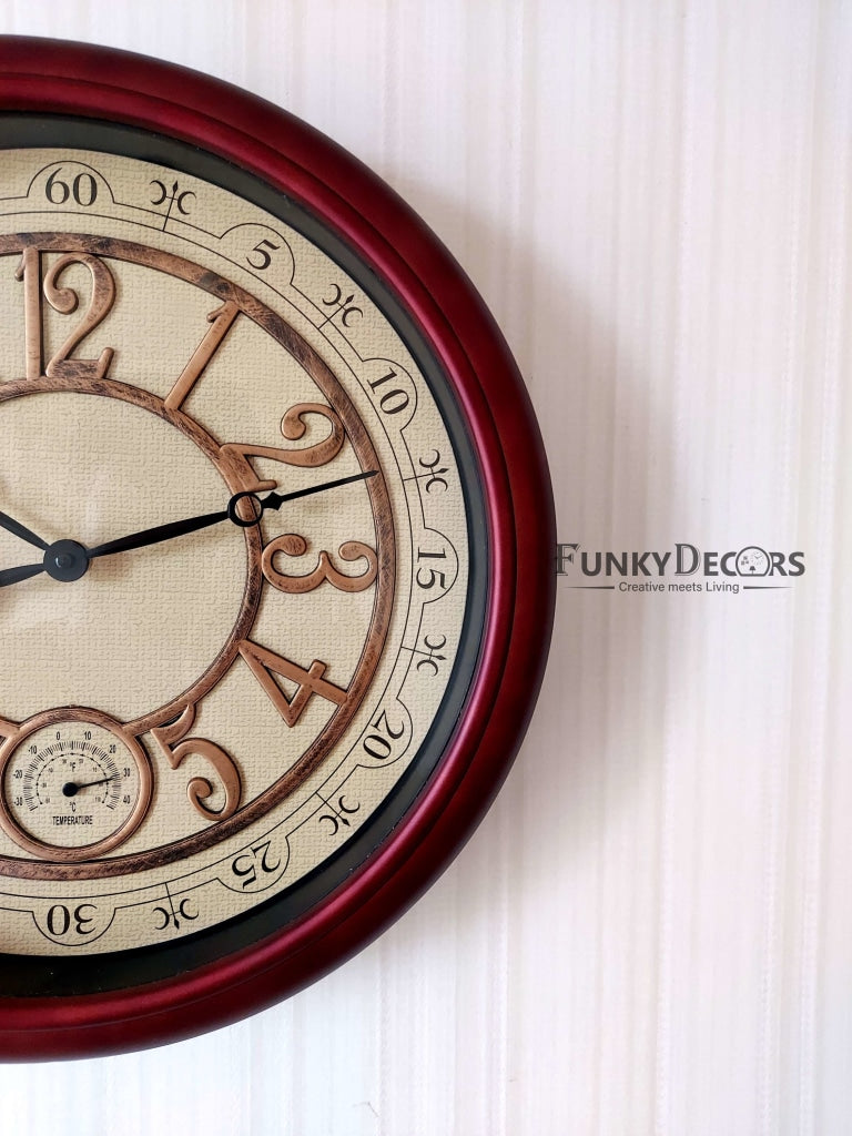 Funkytradition Royal Designer Big Font Wall Clock Watch Decor For Home Office And Gifts 40 Cm Tall