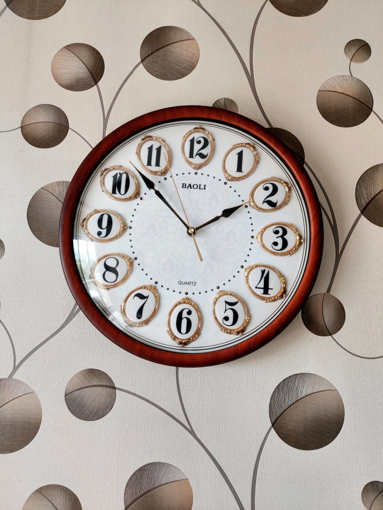FunkyDecors Royal Designer Wall Clock Watch Decor For Home Office And Gifts 38 Cm Tall Clocks