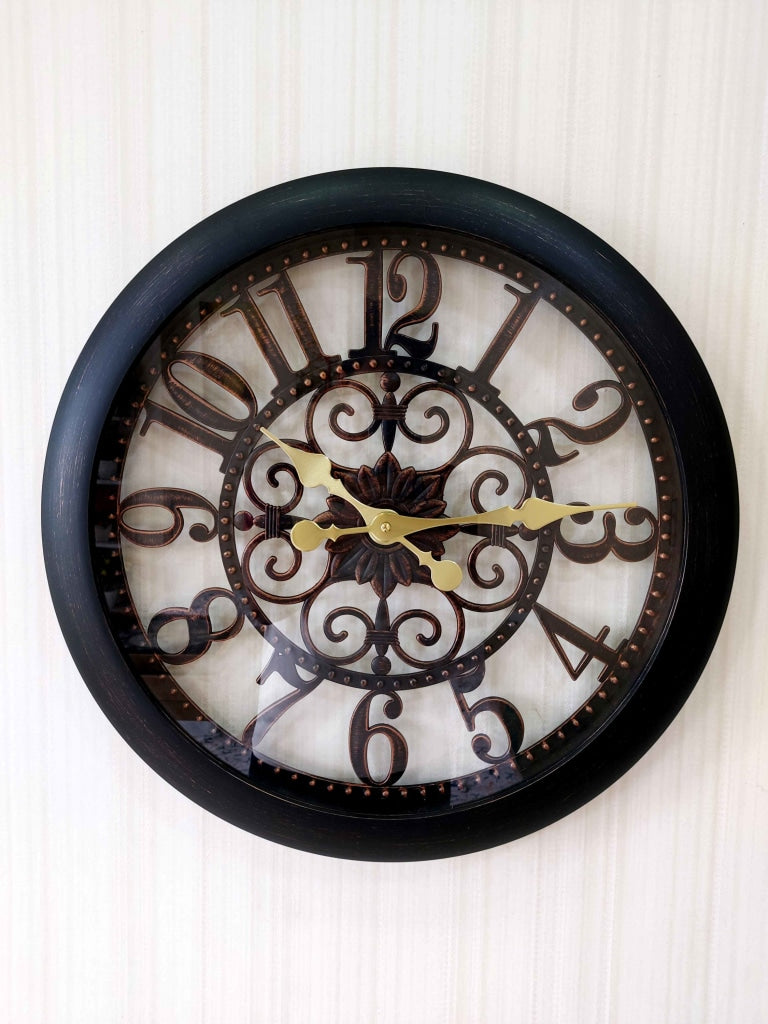 Funkytradition Transparent Designer Wall Clock Watch Decor For Home Office And Gifts 52 Cm Tall