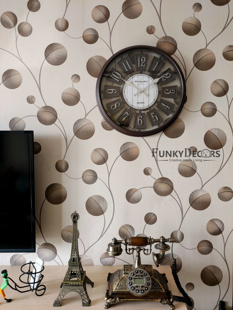 Funkytradition Vintage Look Multicolor Round Wall Clock Watch Decor For Home Office And Gifts 40 Cm