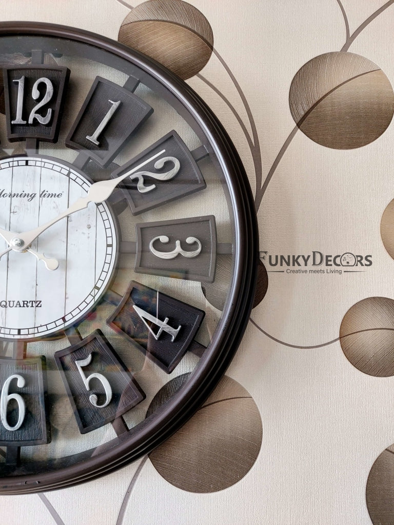 Funkytradition Vintage Look Multicolor Round Wall Clock Watch Decor For Home Office And Gifts 40 Cm