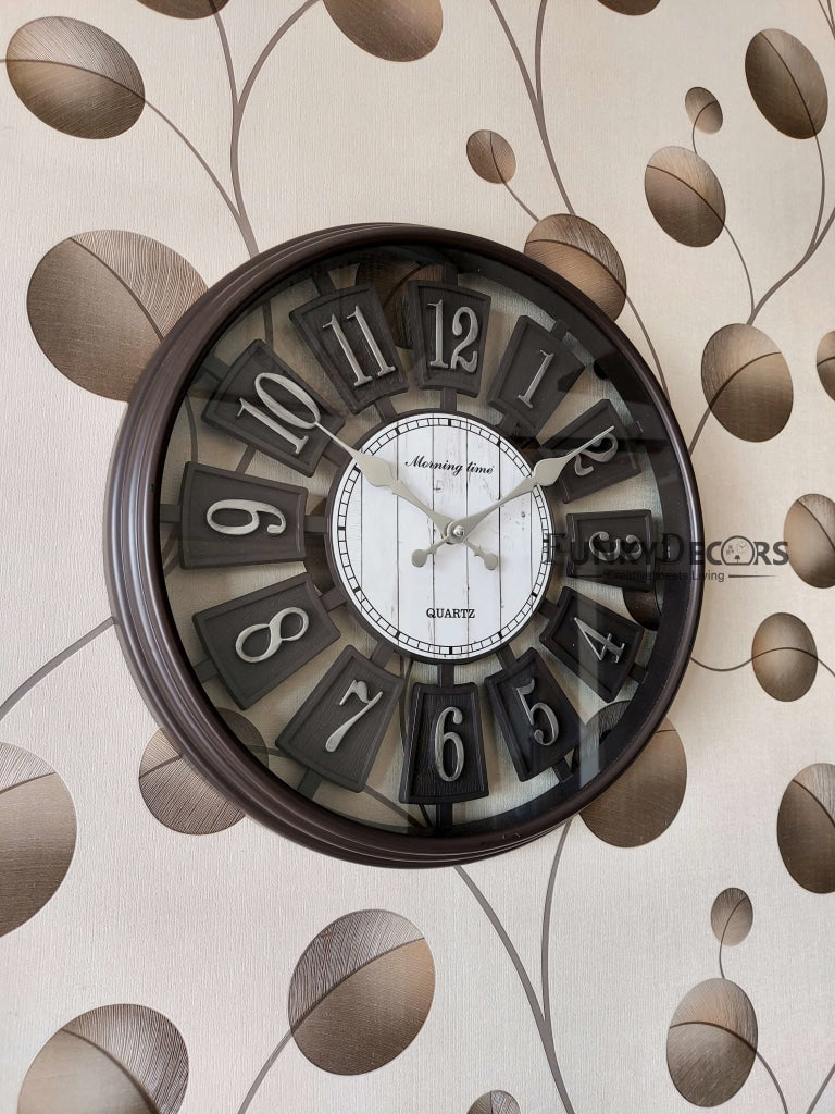 Funkytradition Vintage Look Multicolor Round Wall Clock Watch Decor For Home Office And Gifts 40 Cm