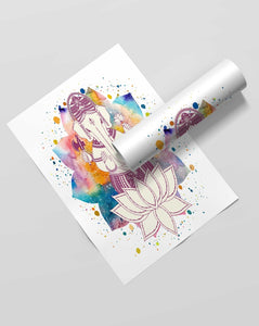Ganesha - Spiritual Art Frame For Wall Decor- Funkydecors Xs / Roll Posters Prints & Visual Artwork