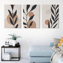 Load image into Gallery viewer, Leaf Prints - Miinimal 3 Panels Art Frame For Wall Decor- Funkydecors Xs / Canvas Posters &amp; Visual
