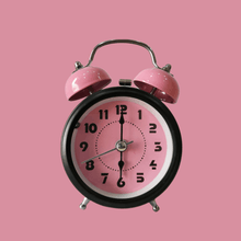 Load image into Gallery viewer, Pink Royal Retro Style Alarm Kids Room Table Clock-Funkydecors Small Clocks
