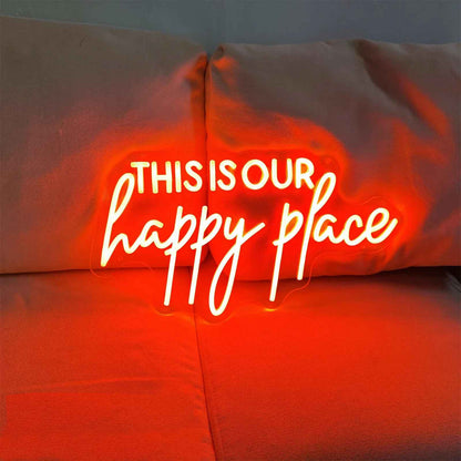 This Is Our Happy Place Neon Sign For Wall Decor- FunkyDecors