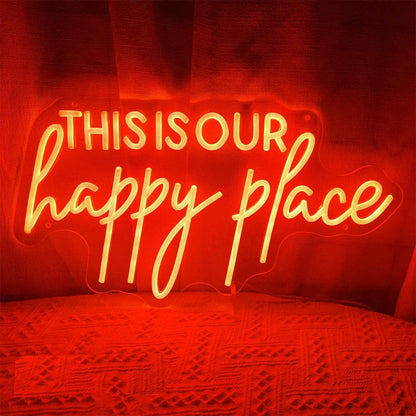 This Is Our Happy Place Neon Sign For Wall Decor- FunkyDecors