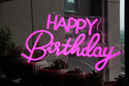 Happy Birthday Neon Sign For Wall Decor- FunkyDecors