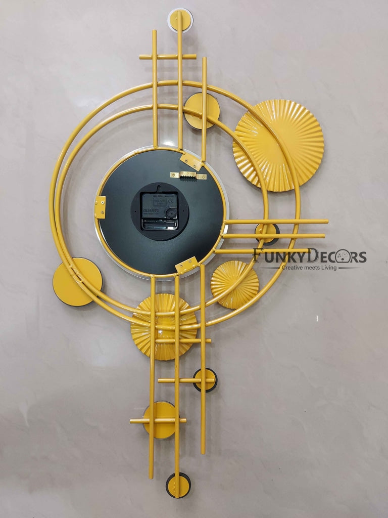 3D Designer Big Colorful Metal Wall Clock And Art- FunkyDecors Clocks