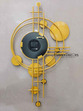 Load image into Gallery viewer, 3D Designer Big Colorful Metal Wall Clock And Art- Funkytradition Clocks
