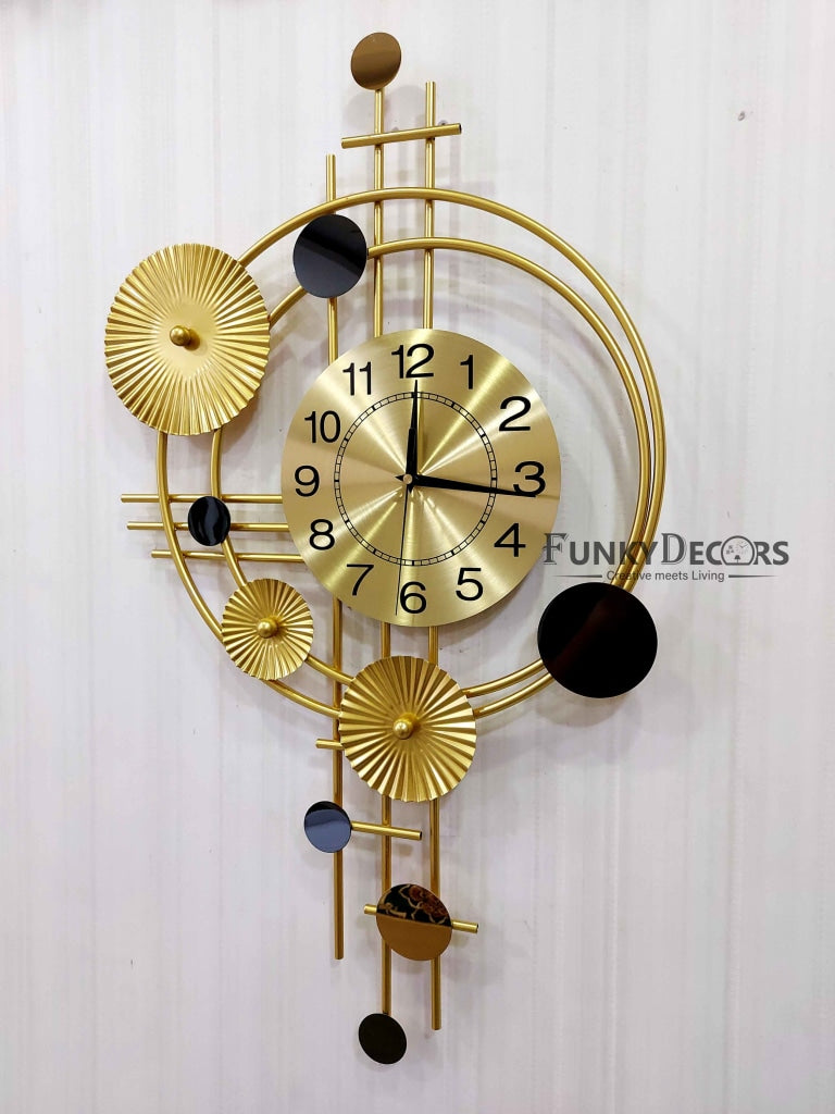 3D Designer Big Colorful Metal Wall Clock And Art- FunkyDecors Clocks