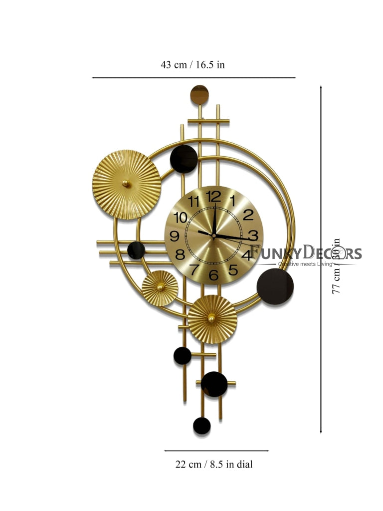 3D Designer Big Colorful Metal Wall Clock And Art- FunkyDecors Clocks