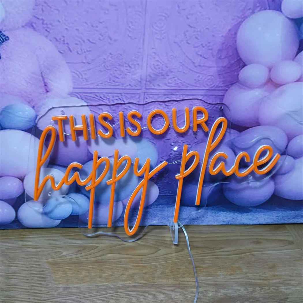 This Is Our Happy Place Neon Sign For Wall Decor- FunkyDecors