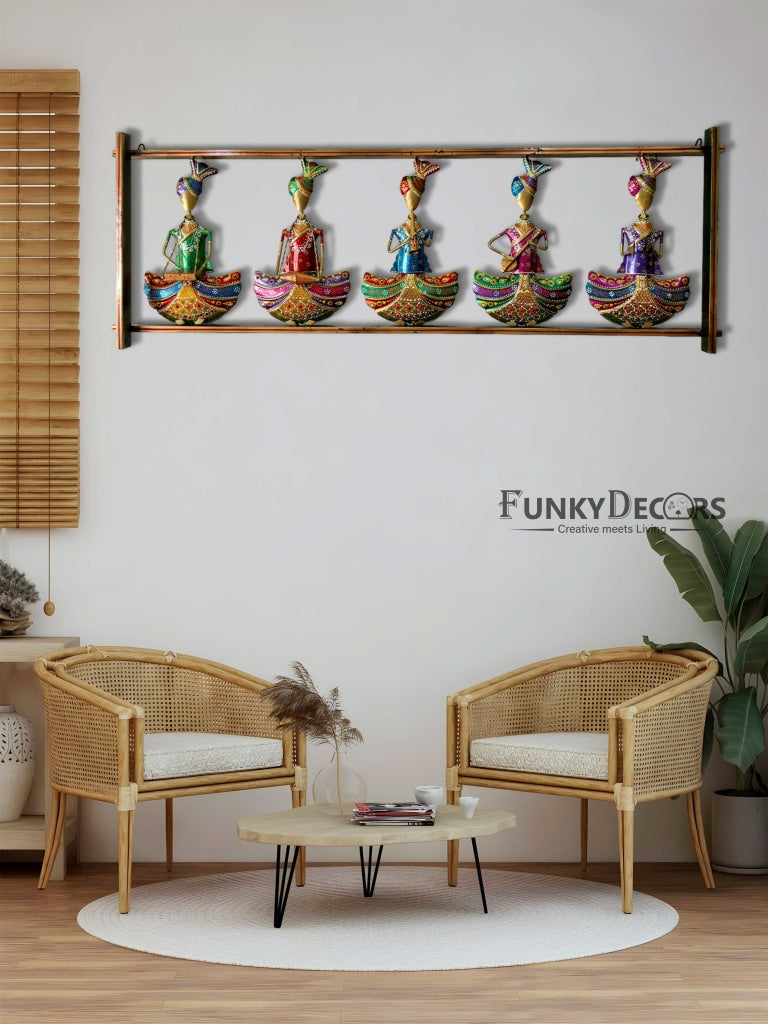 5 Sardar Musician Traditional Metal Wall Art Frame- Funkydecors