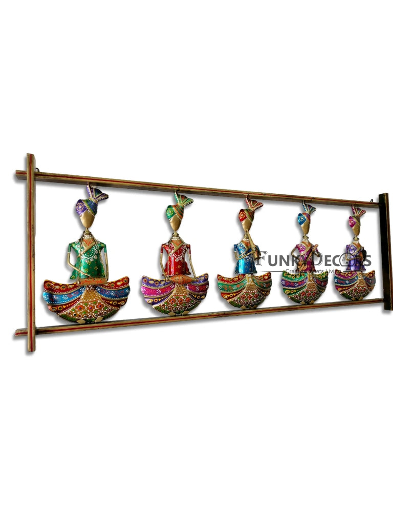 5 Sardar Musician Traditional Metal Wall Art Frame- Funkydecors