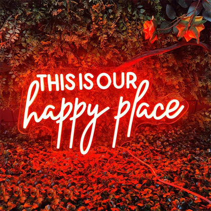 This Is Our Happy Place Neon Sign For Wall Decor- FunkyDecors