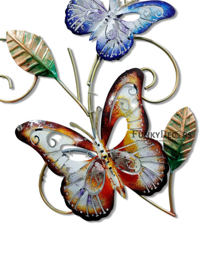 6 Butterflies Metal Wall Art With Led Light - Funkydecors