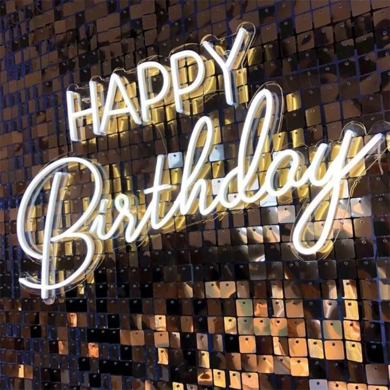 Happy Birthday Neon Sign For Wall Decor- FunkyDecors