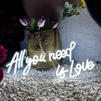 All You Need Is Love Neon Sign For Wedding Proposal Wall Decor- FunkyDecors