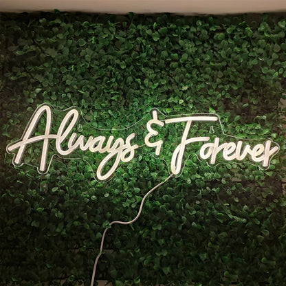 Always and Forever Neon Sign For Wedding Proposal Wall Decor- FunkyDecors