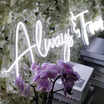 Always and Forever Neon Sign For Wedding Proposal Wall Decor- FunkyDecors